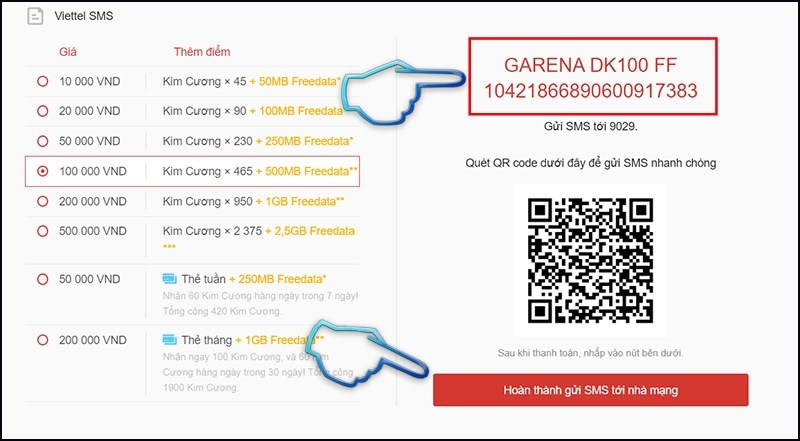 Cách nạp kim cương trong Free Fire Cách nạp kim cương trong Free Fire
