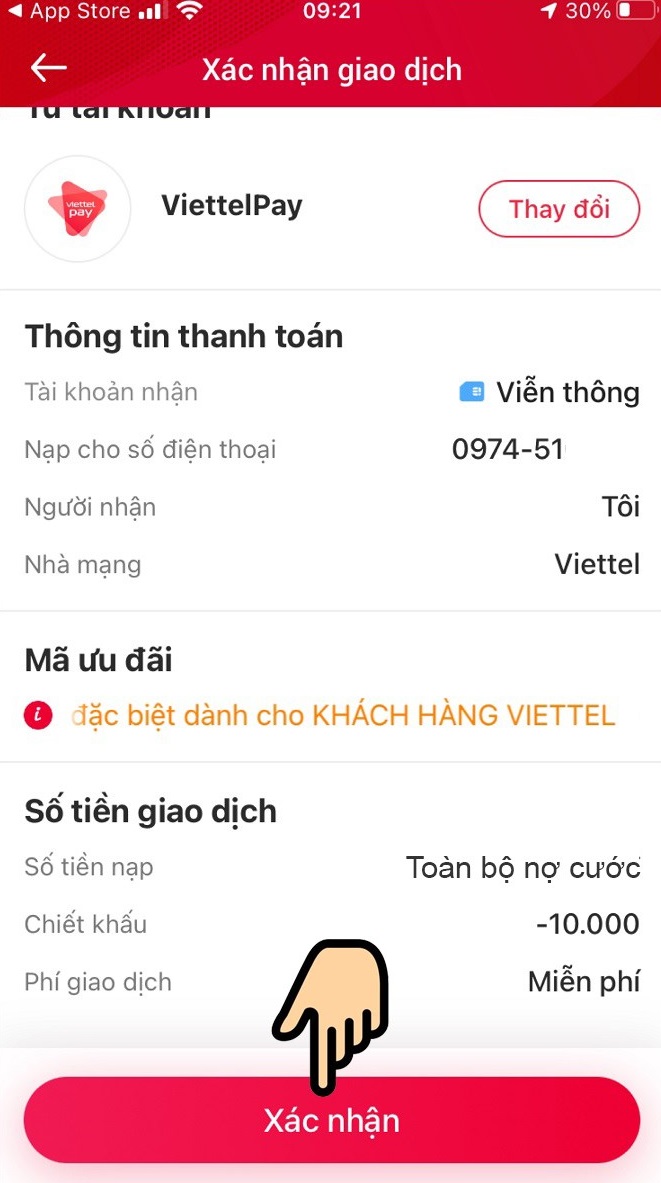 Cách nạp thẻ Viettel trả sau bằng ứng dụng Viettel Pay