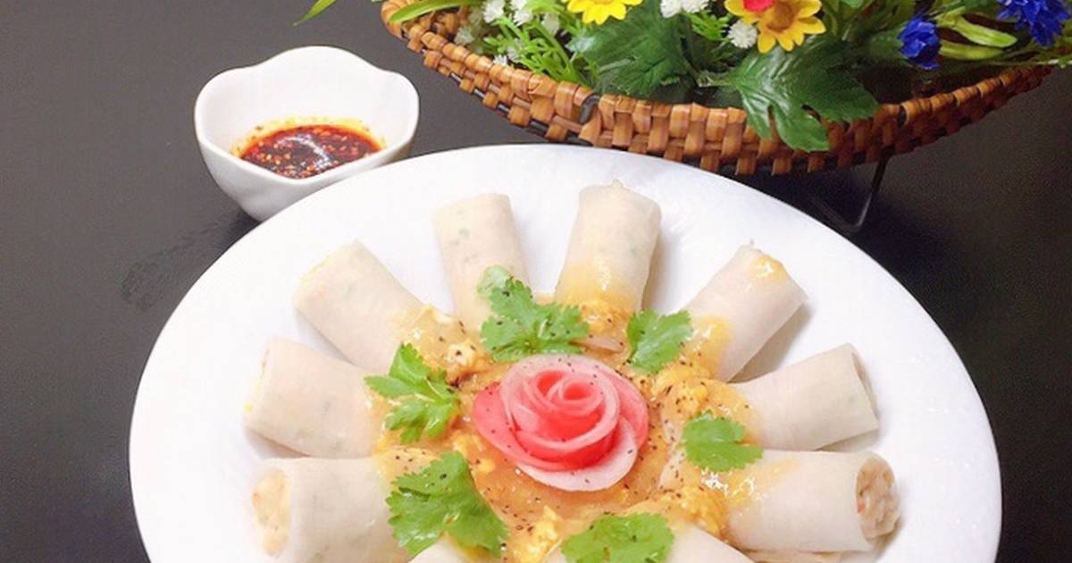 Củ cải cuộn tôm thịt Củ cải cuộn tôm thịt