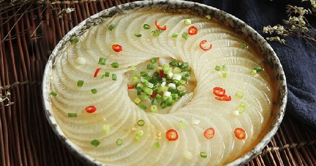 Củ cải trắng hấp Củ cải trắng hấp