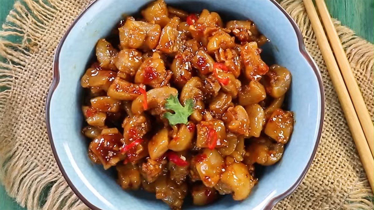 Cách làm tóp mỡ chiên nước mắt ớt