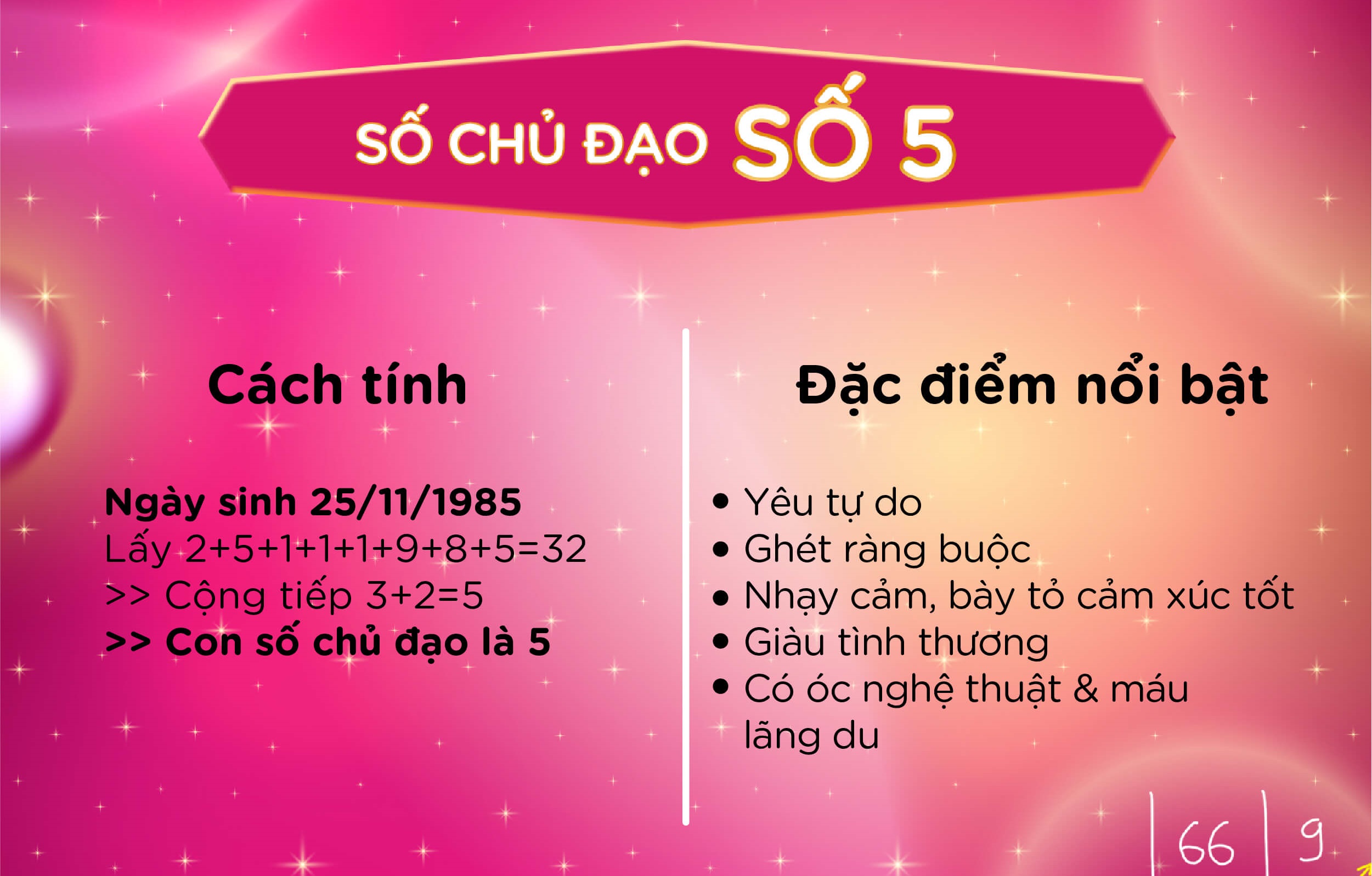 Đặc điểm thần số học số 5
