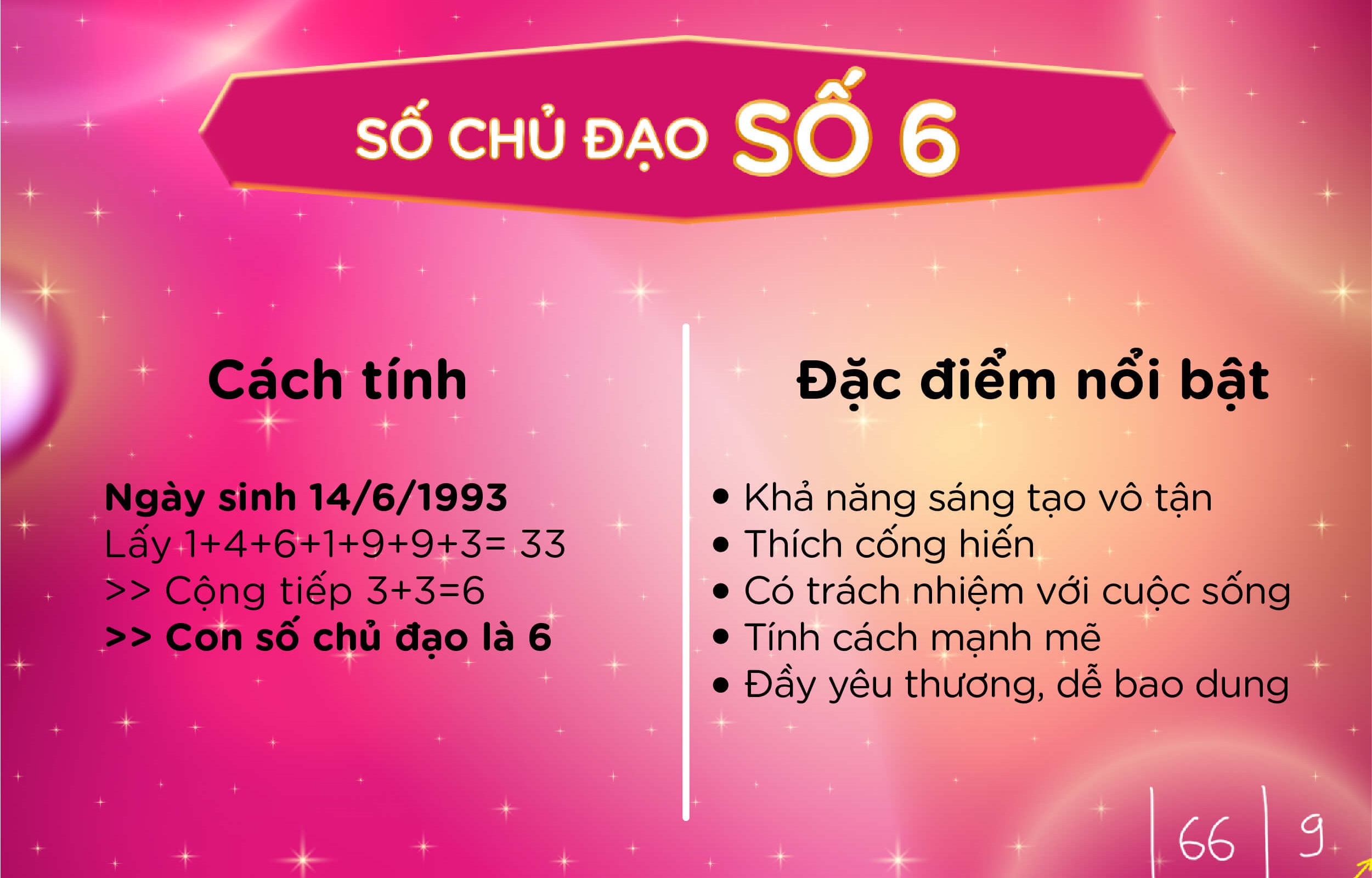 Đặc điểm thần số học số 6 Đặc điểm thần số học số 6