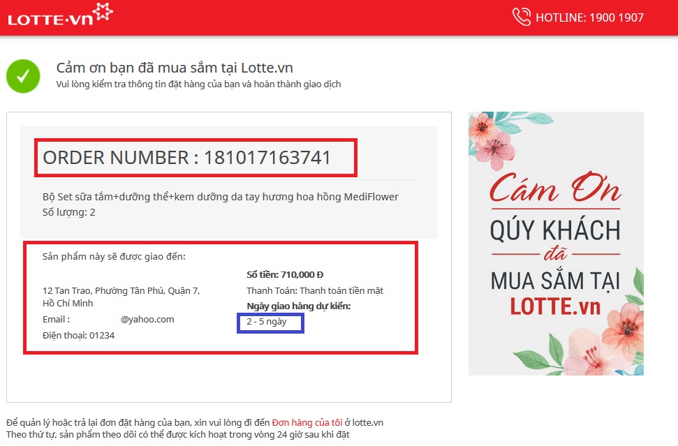 Cách đặt mua hàng online Lotte Mart