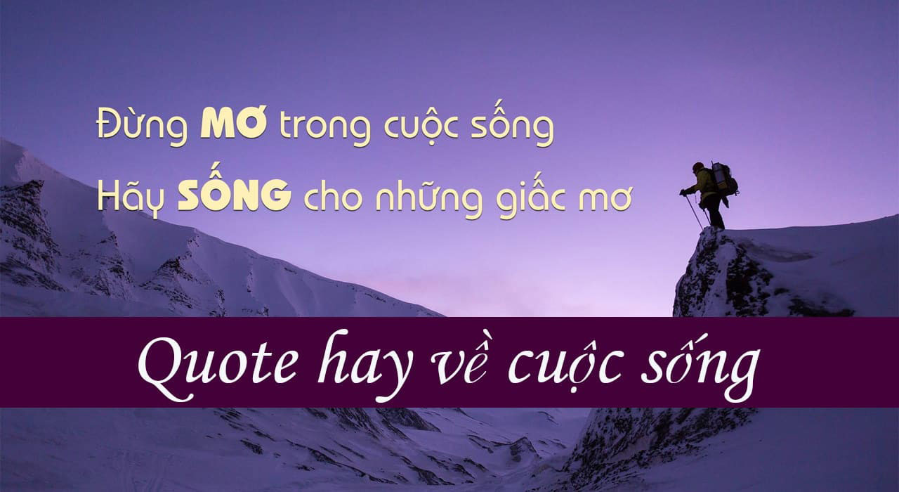Tổng hợp những câu quotes hay về cuộc sống Tổng hợp những câu quotes hay về cuộc sống