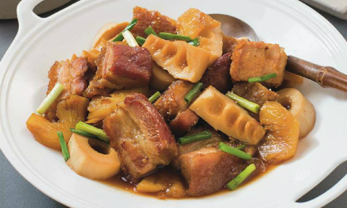 Thịt ba chỉ xào măng Thịt ba chỉ xào măng