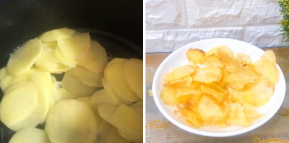 Cách làm bim bim khoai tây bằng nồi chiên không dầu Cách làm bim bim khoai tây bằng nồi chiên không dầu