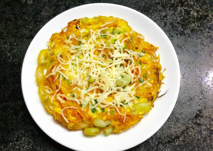 Hướng dẫn cách làm nui chiên trứng