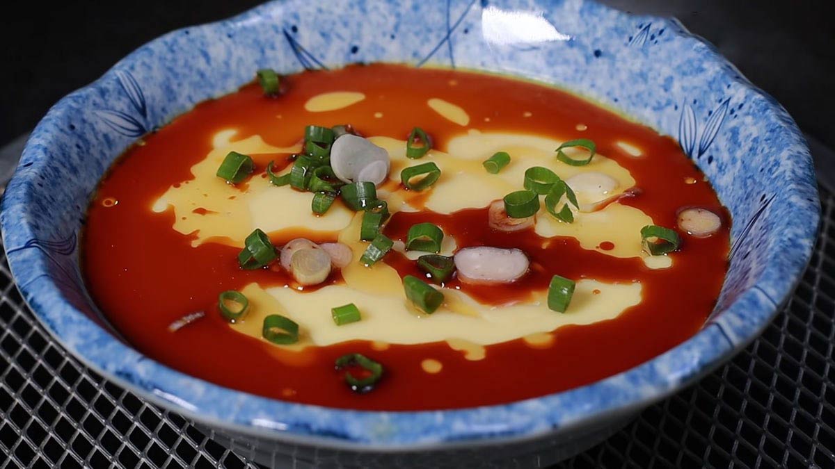 Thành phẩm món trứng hấp nước tương