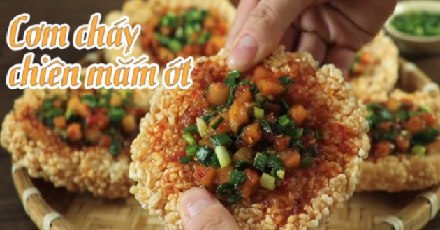 Cách làm cơm cháy chiên nước mắm Cách làm cơm cháy chiên nước mắm