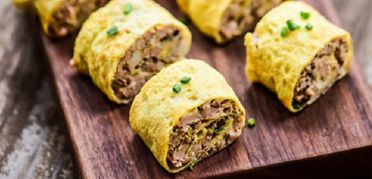 Cách làm trứng cuộn thịt hấp Cách làm trứng cuộn thịt hấp