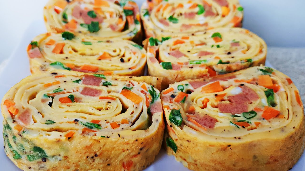 Trứng cuộn rau củ Trứng cuộn rau củ