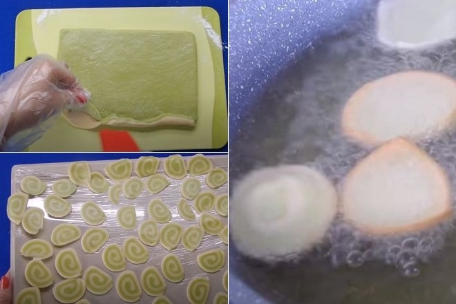 Cách làm bánh lỗ tai heo lá dứa Cách làm bánh lỗ tai heo lá dứa