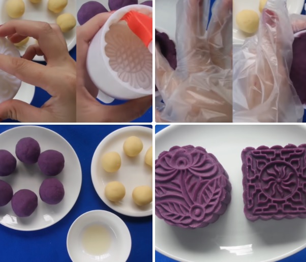 Cách làm bánh dẻo Trung Thu từ khoai lang tím