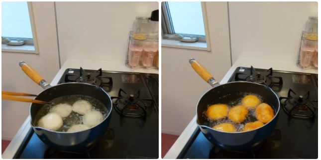 Cách làm bánh rán đường bằng bột nếp nhân đậu xanh giòn ngon