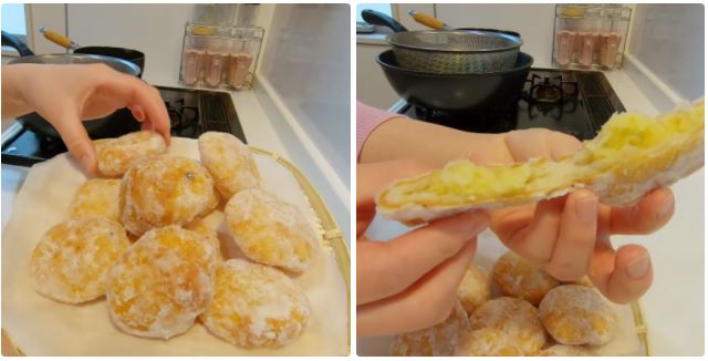 Cách làm bánh rán đường bằng bột nếp nhân đậu xanh giòn ngon