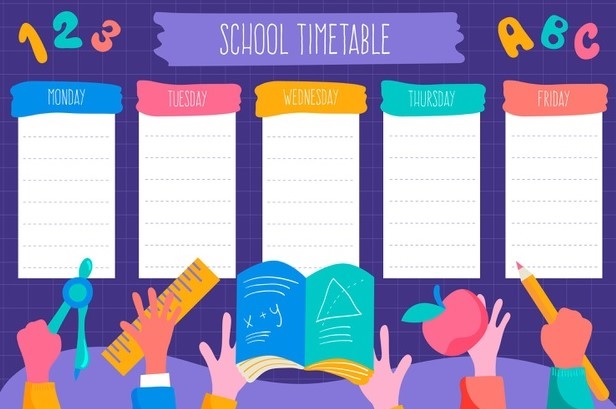 mẫu thời khóa biểu đẹp cấp 2 đẹp