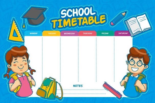 mẫu thời khóa biểu đẹp cấp 2 đẹp Các mẫu thời khóa biểu cute