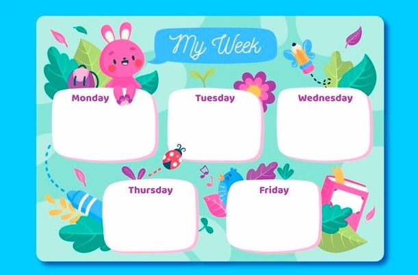 mẫu thời khóa biểu đẹp cấp 2 đẹp Các mẫu thời khóa biểu cute