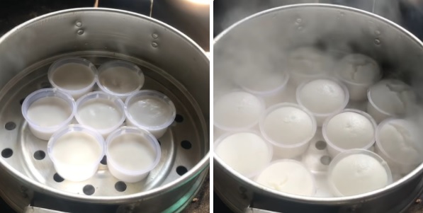 Cách làm bánh bò nước cốt dừa từ cơm rượu