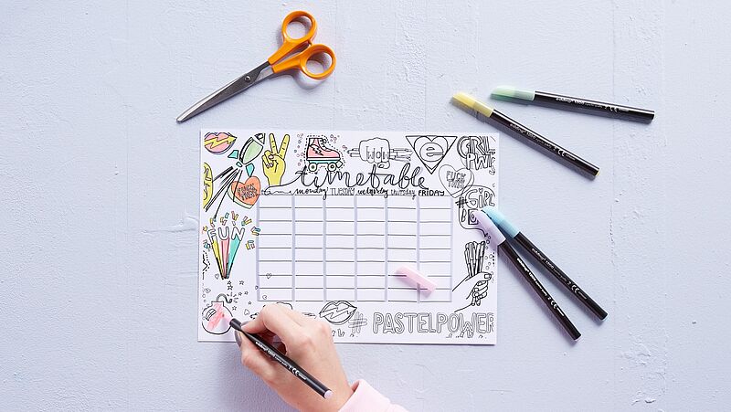 Cách làm thời khóa biểu bằng giấy A4