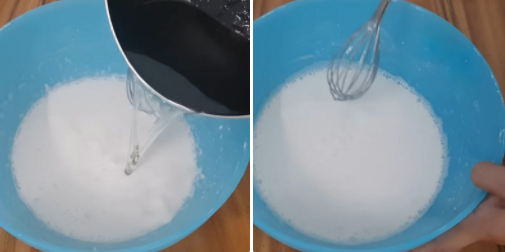 Khuấy bột với nước dừa Khuấy bột với nước dừa