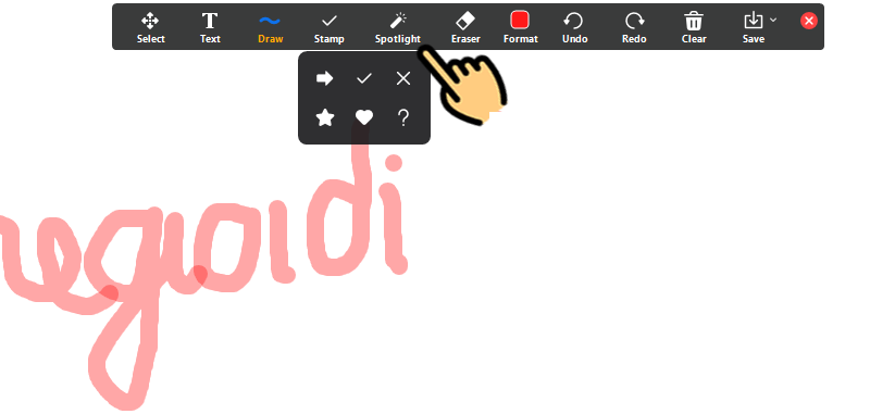Cách vẽ lên màn hình Zoom trên máy tính