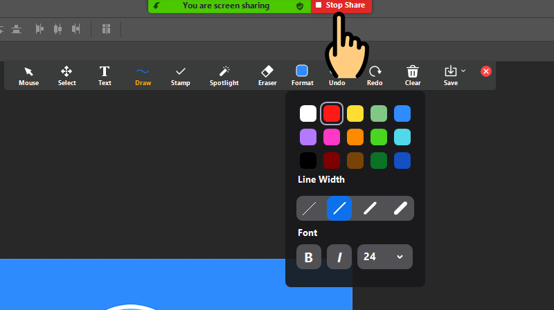 Cách vẽ lên màn hình Zoom trên máy tính