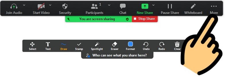 Cách chặn không cho phép vẽ trên Zoom