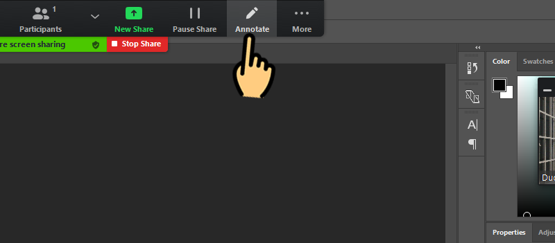 Cách vẽ trên Zoom Meeting