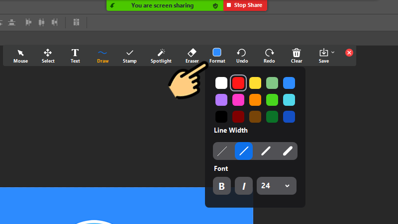 Cách vẽ lên màn hình Zoom trên máy tính