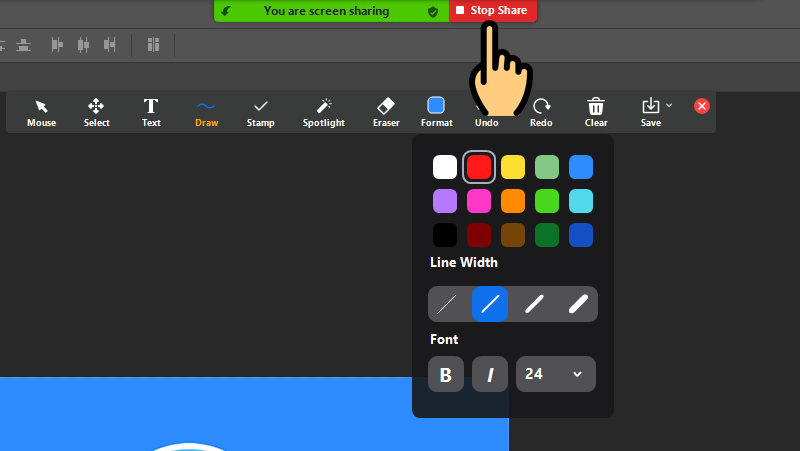 Cách vẽ lên màn hình Zoom trên máy tính
