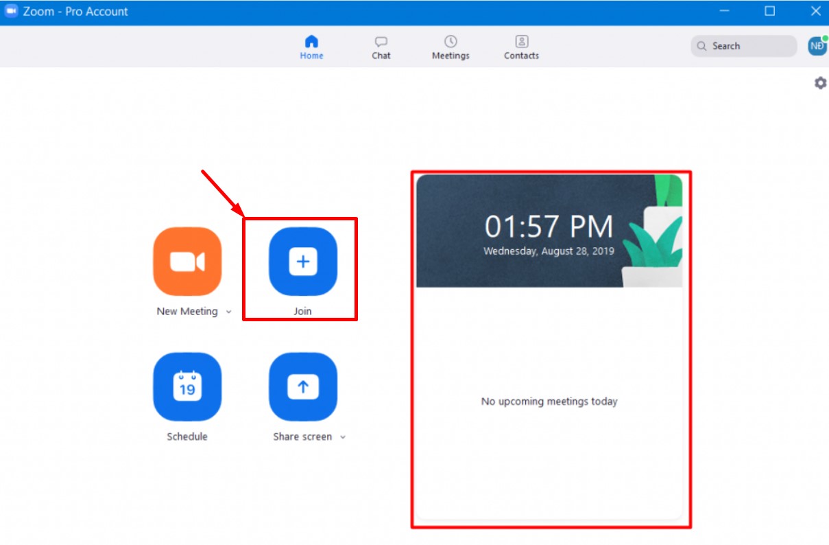 Cách vào Zoom Meetings