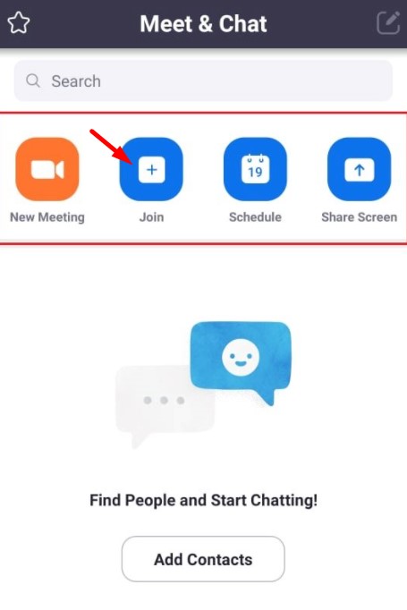Đăng nhập vào Zoom bằng điện thoại