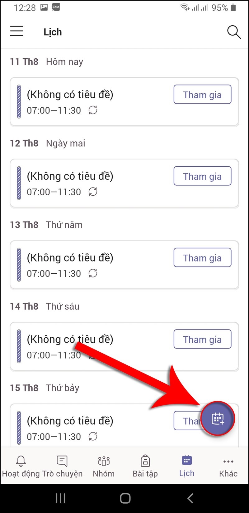 Cách tạo tham gia cuộc họp trên Microsoft Team bằng điện thoại