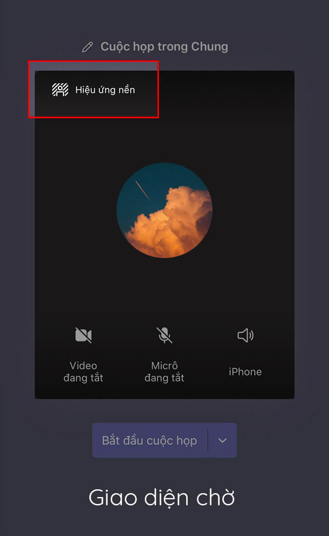 Cách bật background trong Teams trên điện thoại