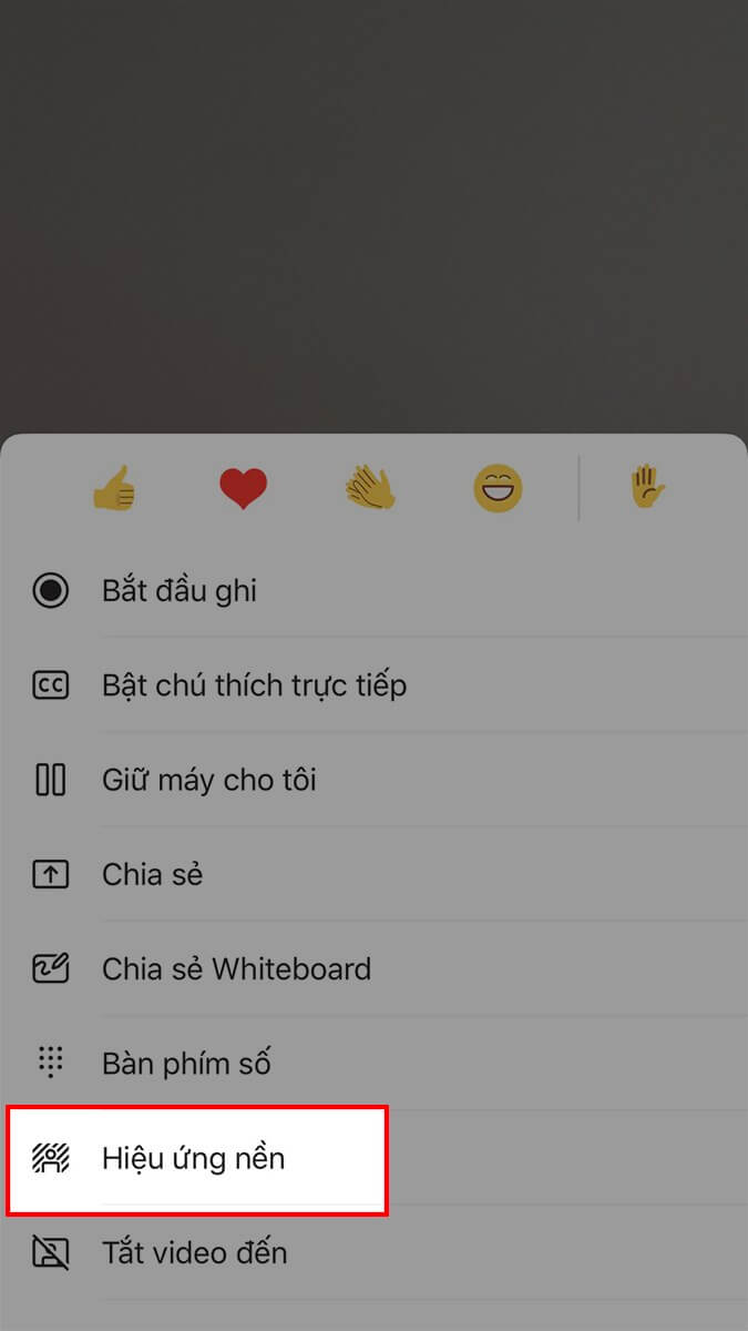 Cách bật background trong Teams trên điện thoại