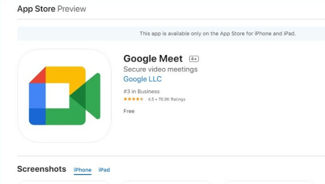 Cách tải Google Meet trên điện thoại iPhone Cách tải Google Meet trên điện thoại iPhone
