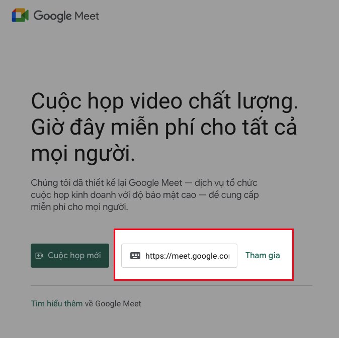Hướng dẫn cách tham gia họp trên Google Meet Hướng dẫn cách tham gia họp trên Google Meet