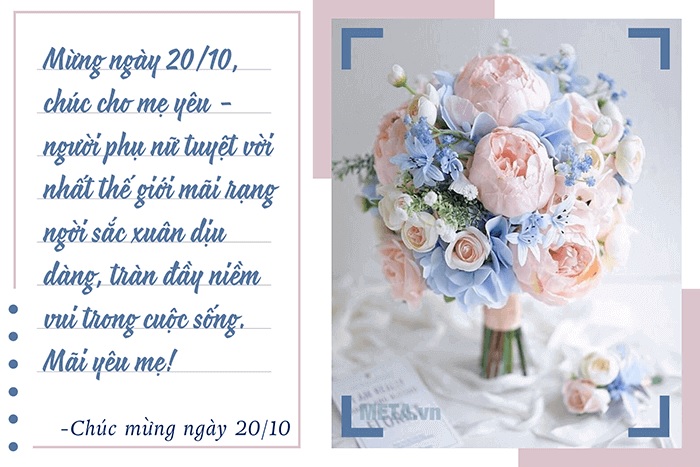 Mẫu thiệp chúc mừng 20/10 cho mẹ