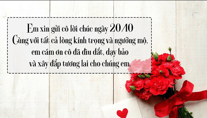 Thiệp chúc mừng 20/10 cho cô giáo 6