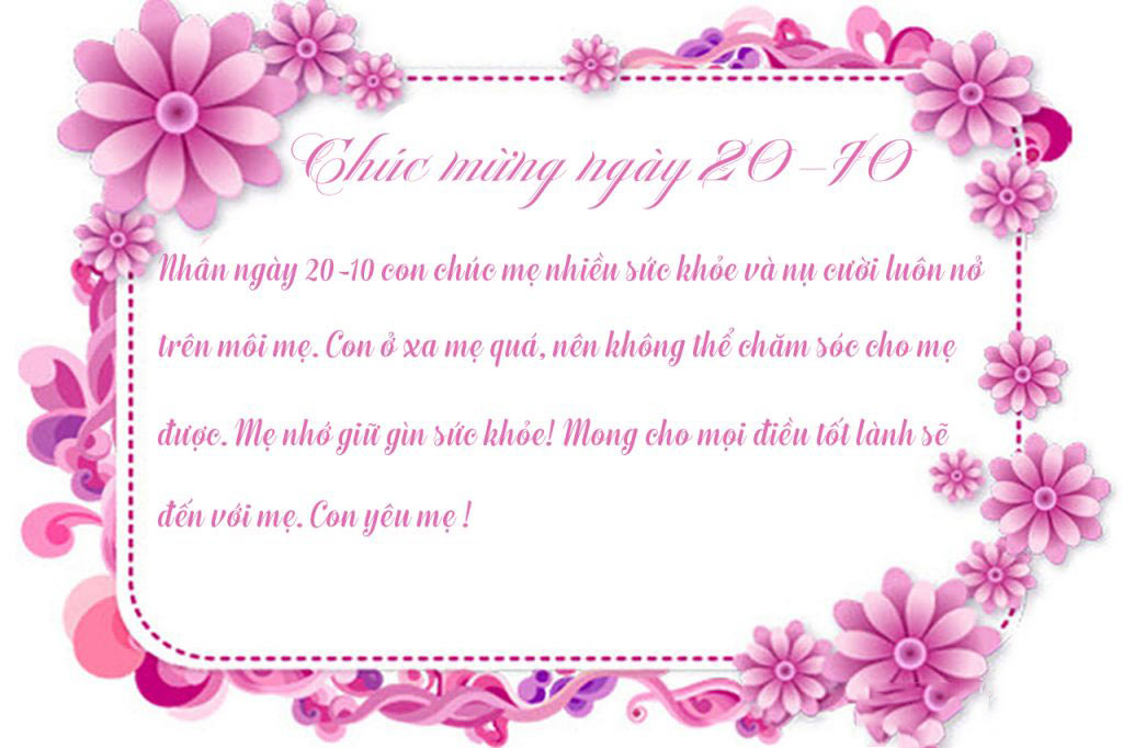 Thiệp chúc mừng 20/10 cho mẹ 7