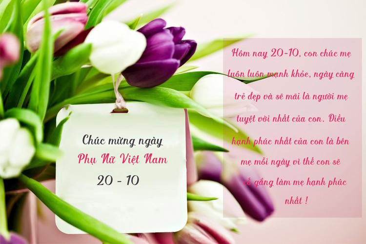 Thiệp chúc mừng 20/10 cho mẹ 8