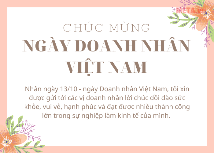 Mẫu thiệp mừng ngày Doanh nhân Việt Nam