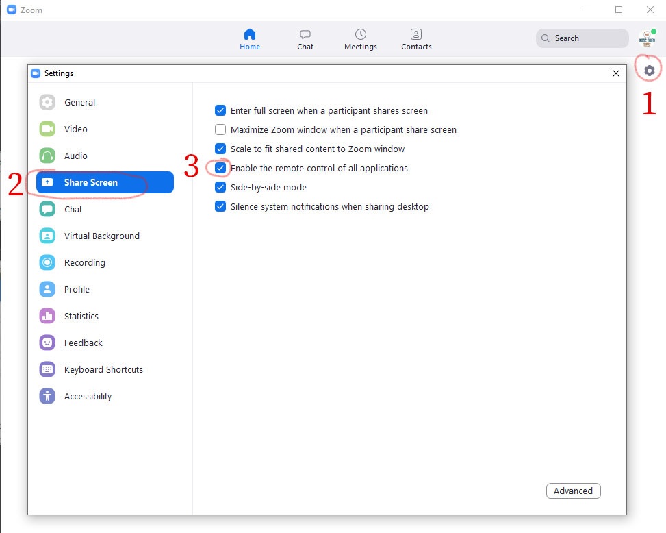 Cách sửa lỗi không share được màn hình trên Zoom