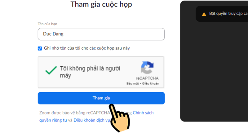 Cách sửa lỗi Zoom báo sai mật khẩu nhanh, đơn giản