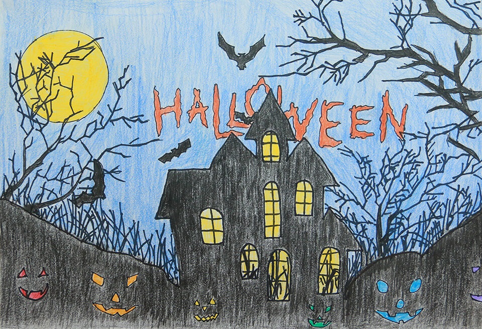 Vẽ hình Halloween