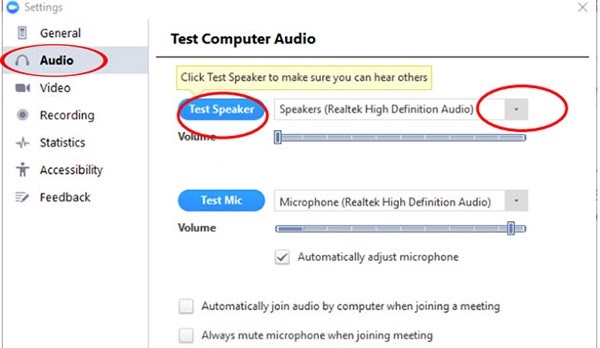 Tại sao không nghe được tiếng trên Zoom