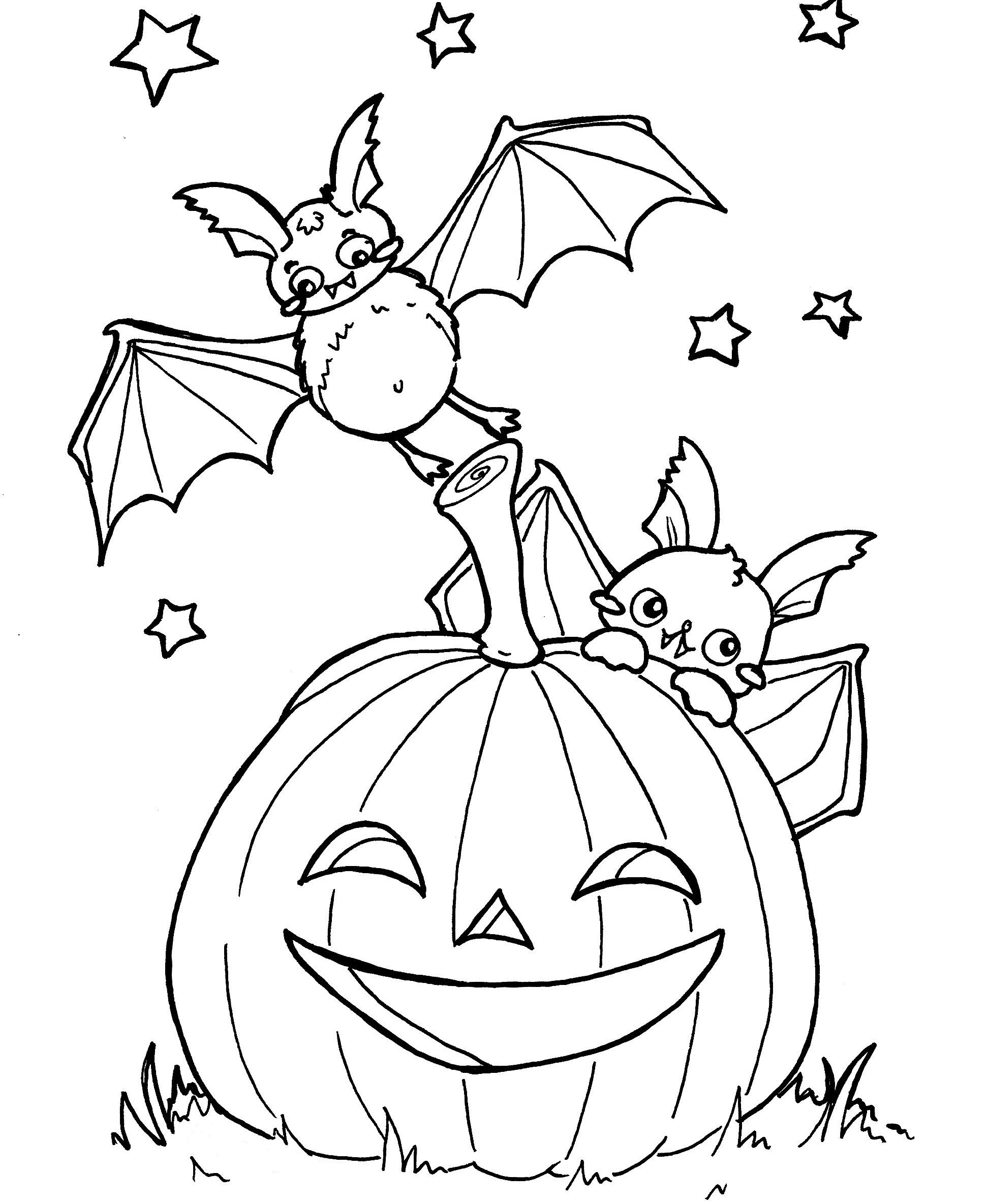 Tranh tô màu Halloween cho bé