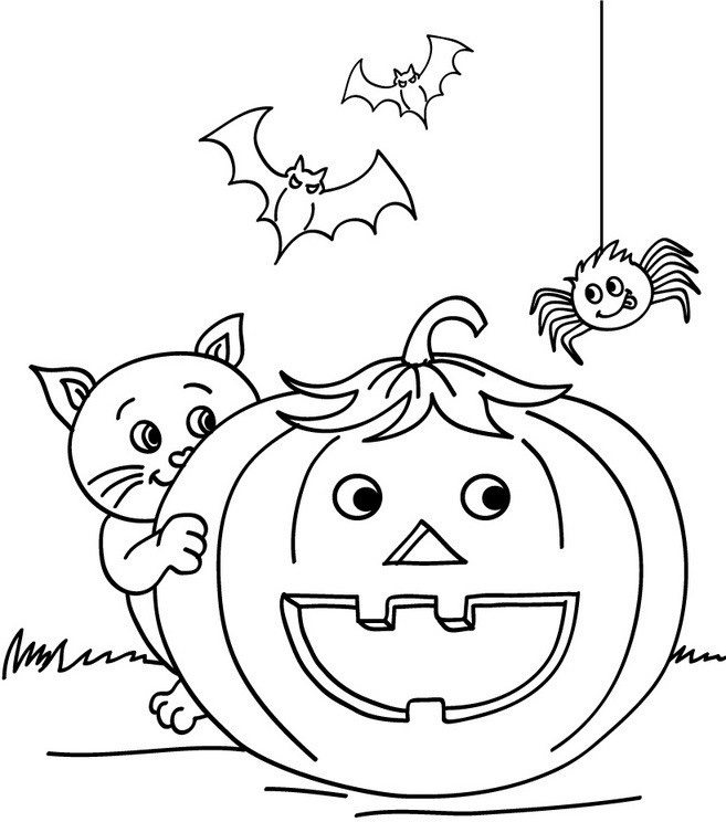 Tranh tô màu Halloween, hình Halloween tô màu cho bé đẹp nhất